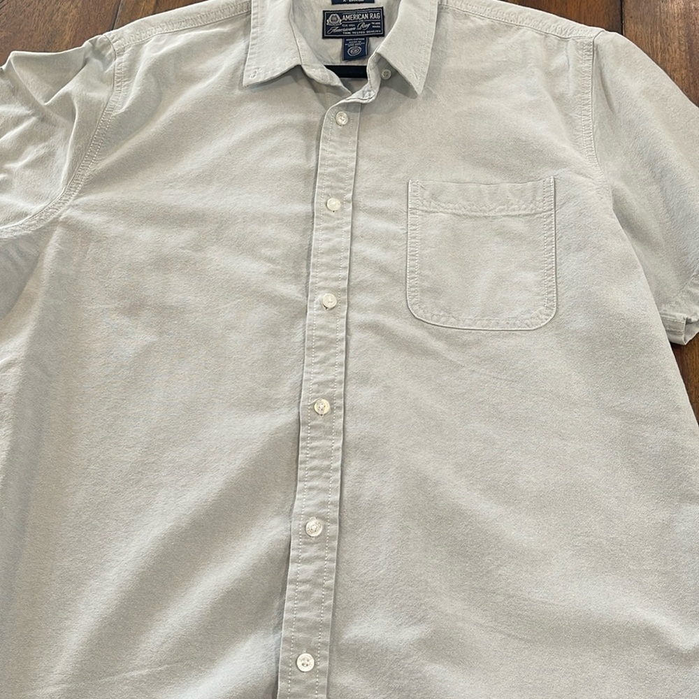 American Rag men’s casual button up down shirt short sleeve sized XL